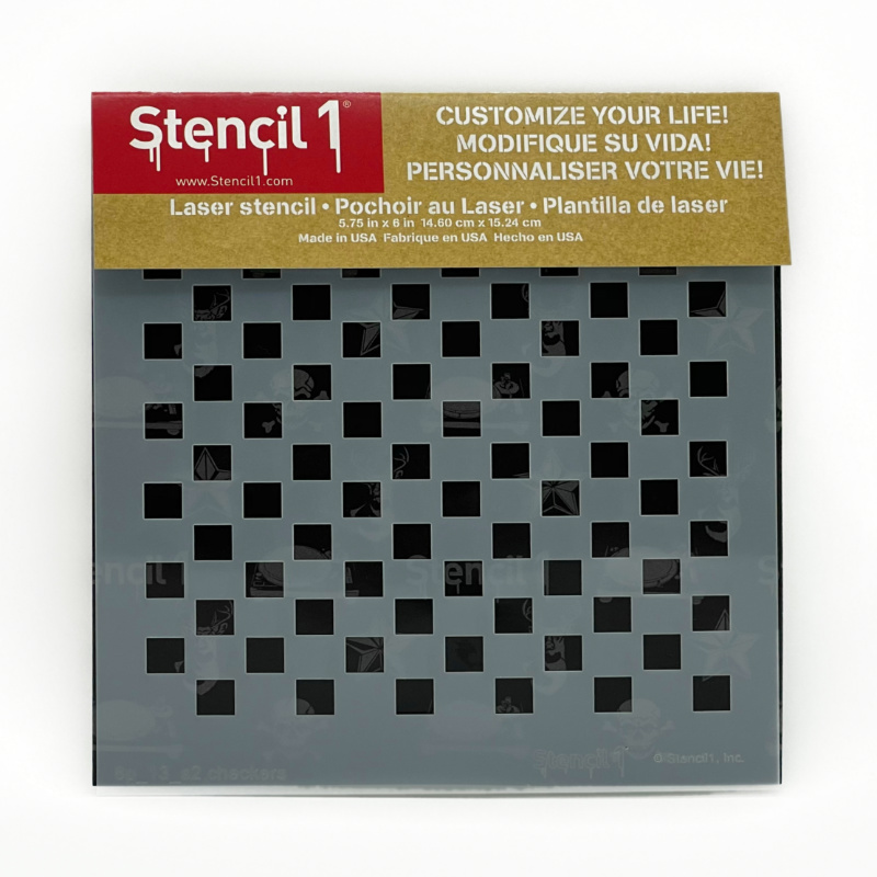 Checkers Stencil -Small (5.75"x6") - Image 3