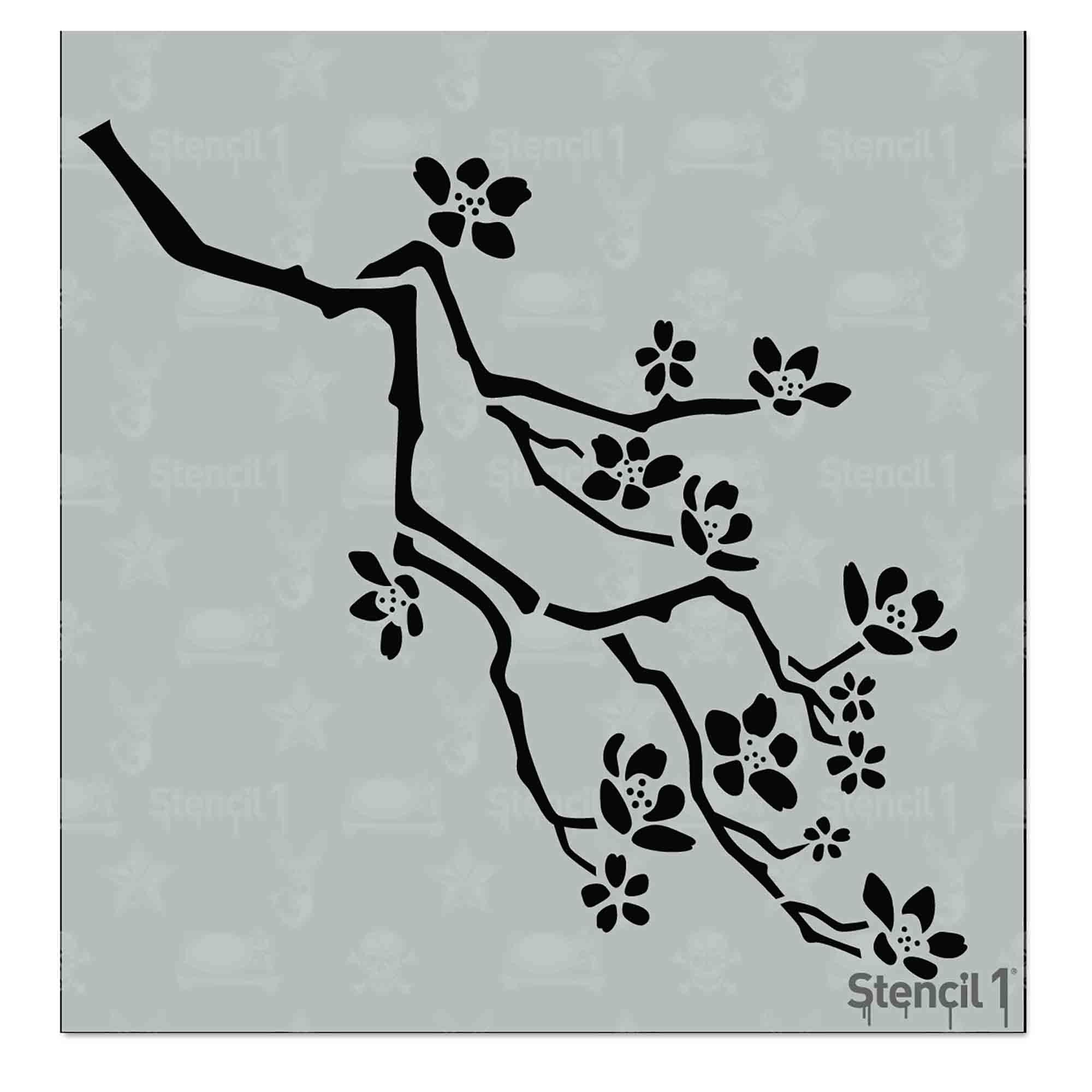 Cherry Blossom Branch Stencil -Small (5.75"x6")