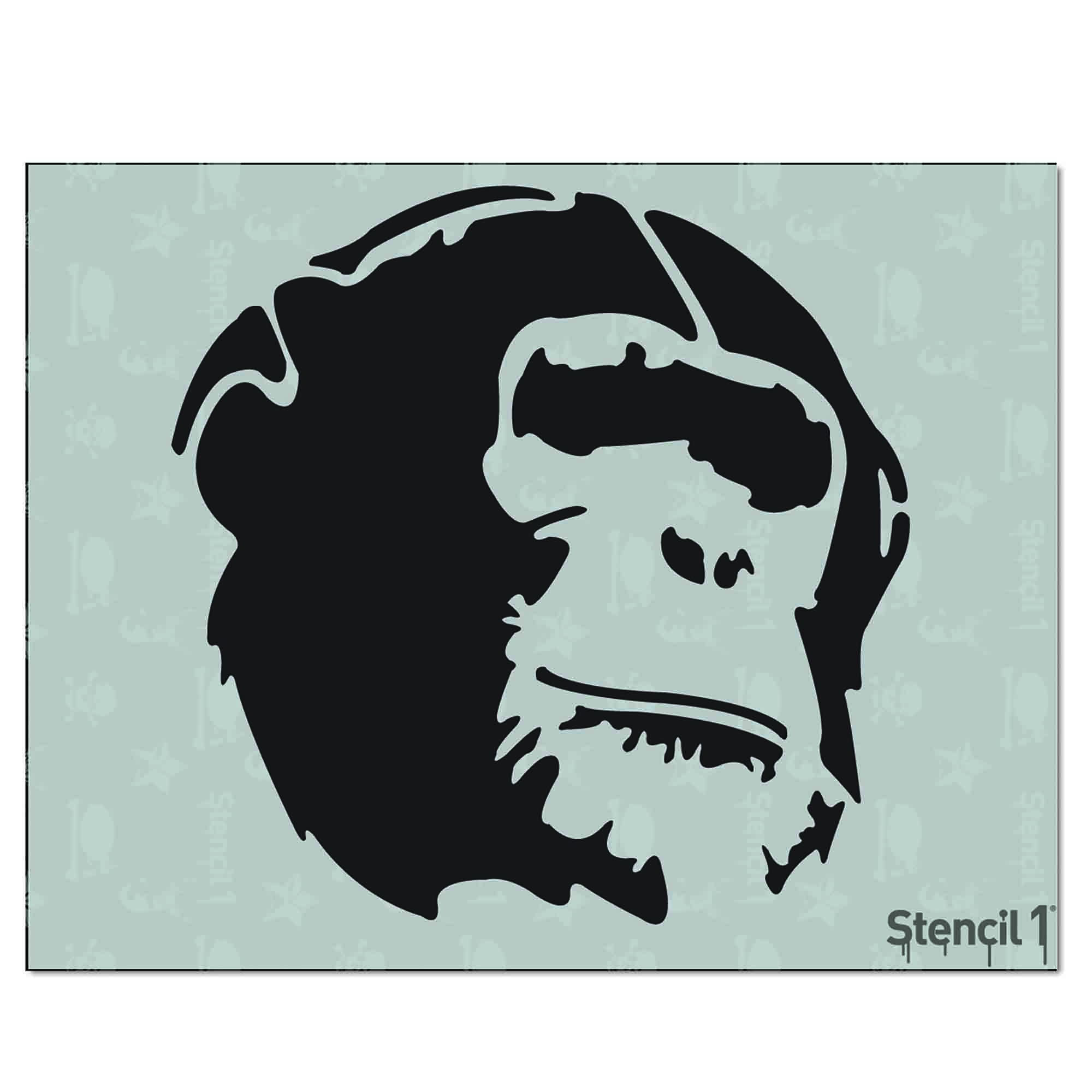 Chimp Stencil (8.5"x11")