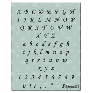 Corsiva Font Letters Numbers Stencils