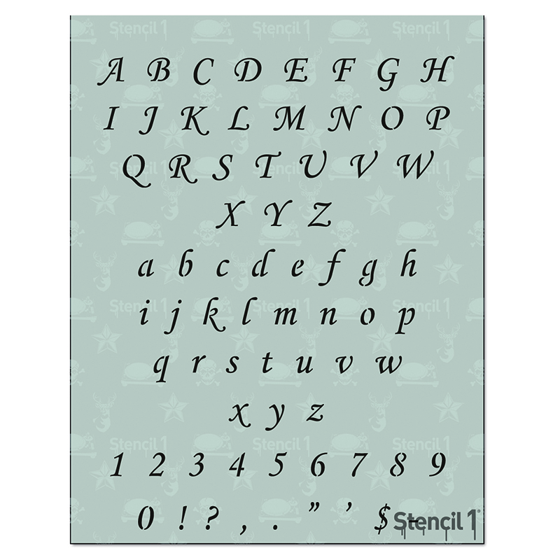 Small Serif Letter Stencil 1/4 Inch