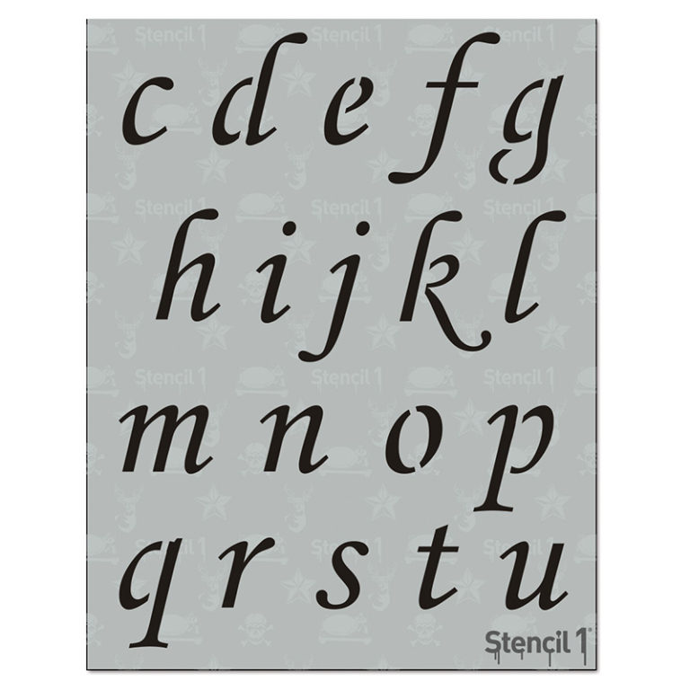 Corsiva Font Stencil | Stencil 1