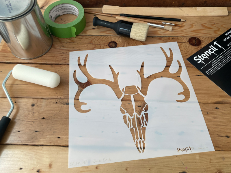Deer Skull Stencil -Small (5.75"x6") - Image 5