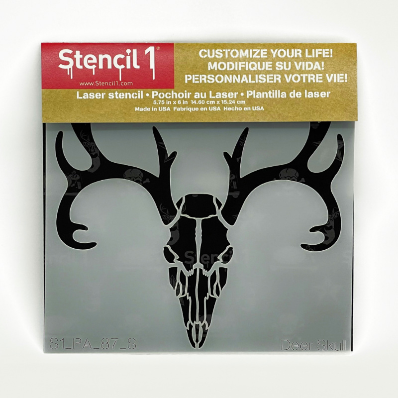 Deer Skull Stencil -Small (5.75"x6") - Image 4
