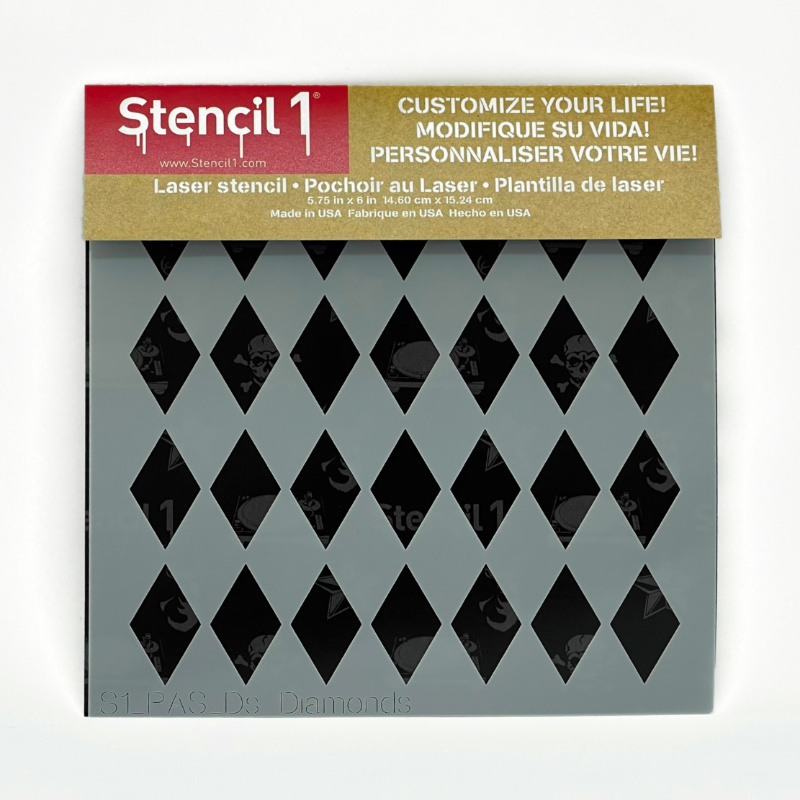 Diamond Repeat Pattern Stencil -Small (5.75"x6") - Image 3