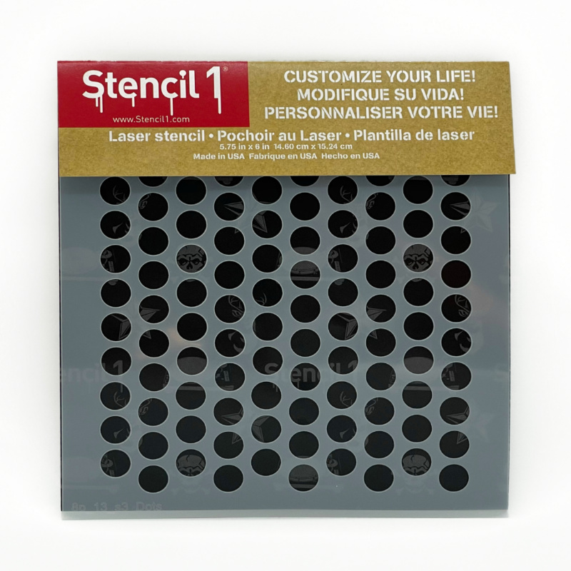 Dots Repeat Pattern Stencil -Small (5.75"x6") - Image 3