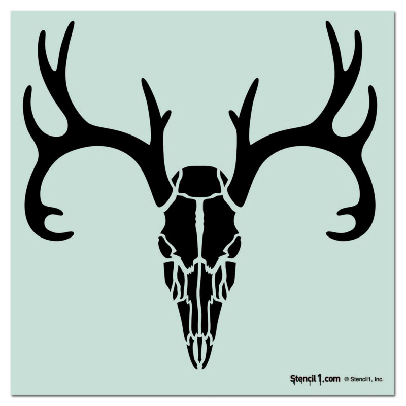 Deer Skull Stencil (11"x11") Stencil 1