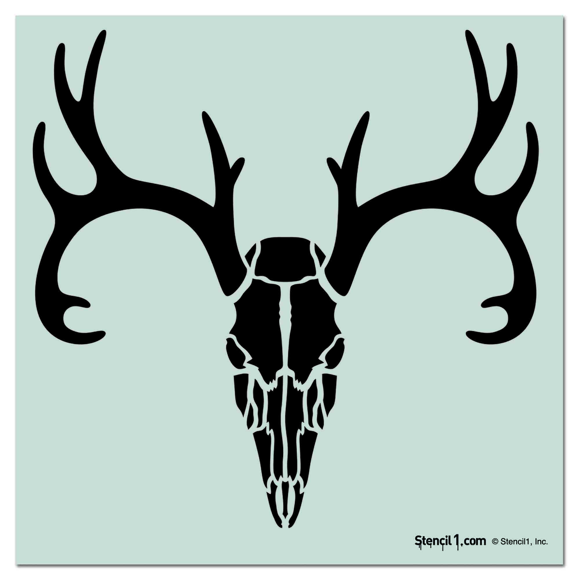 deer-skull-stencil-11-x11-stencil-1