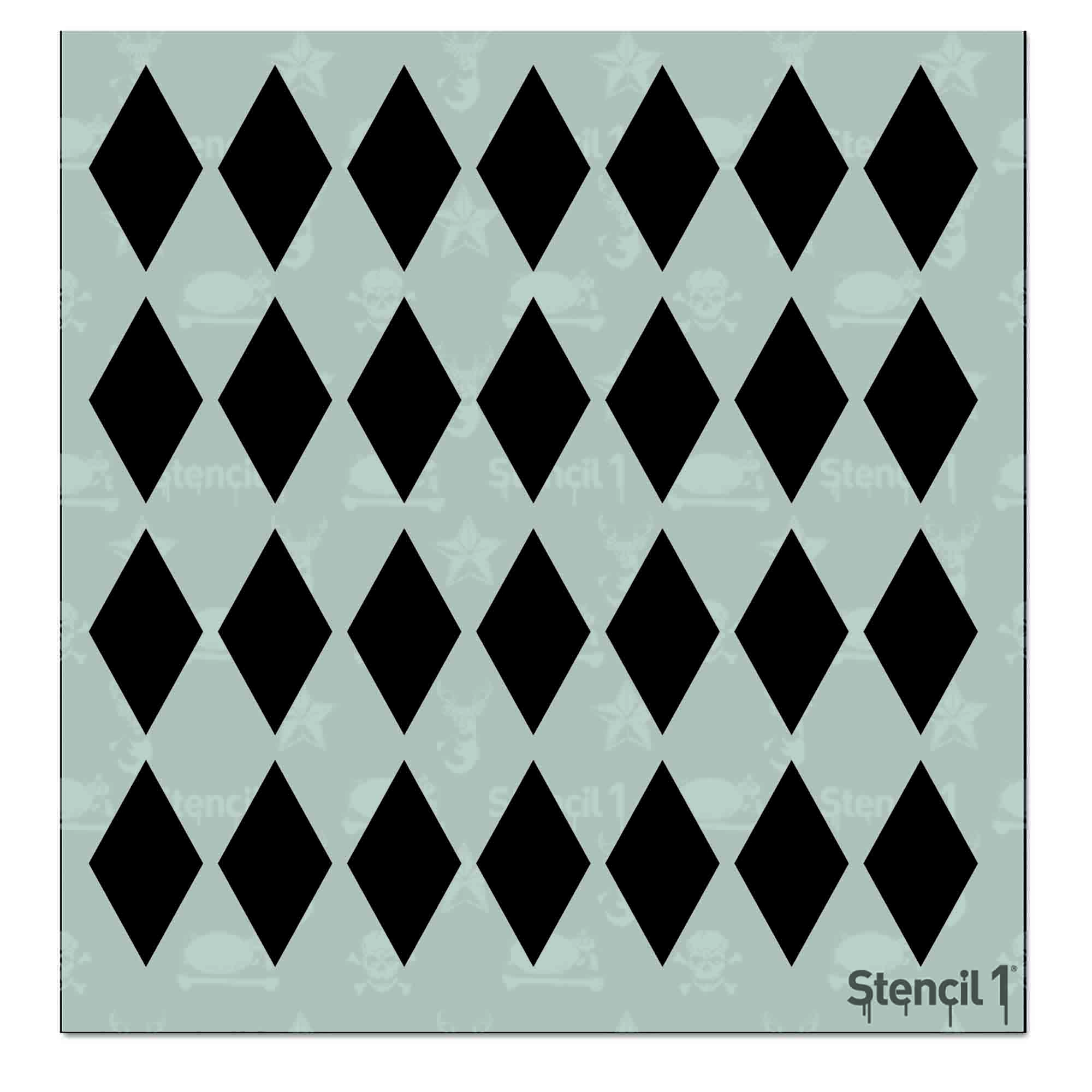 Diamond Repeat Pattern Stencil Small (5.75″x6″) Stencil 1