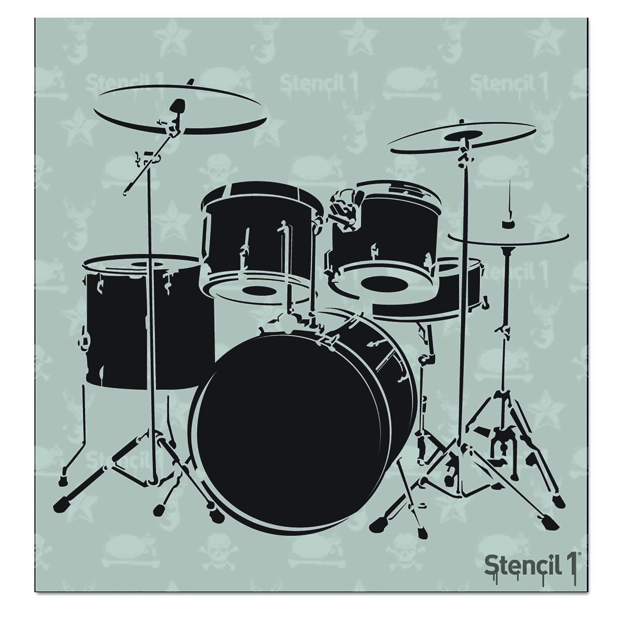Drum Set Stencil -Small