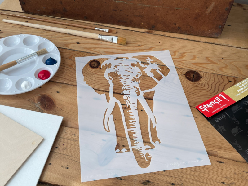 Elephant Stencil (8.5"x11") - Image 4