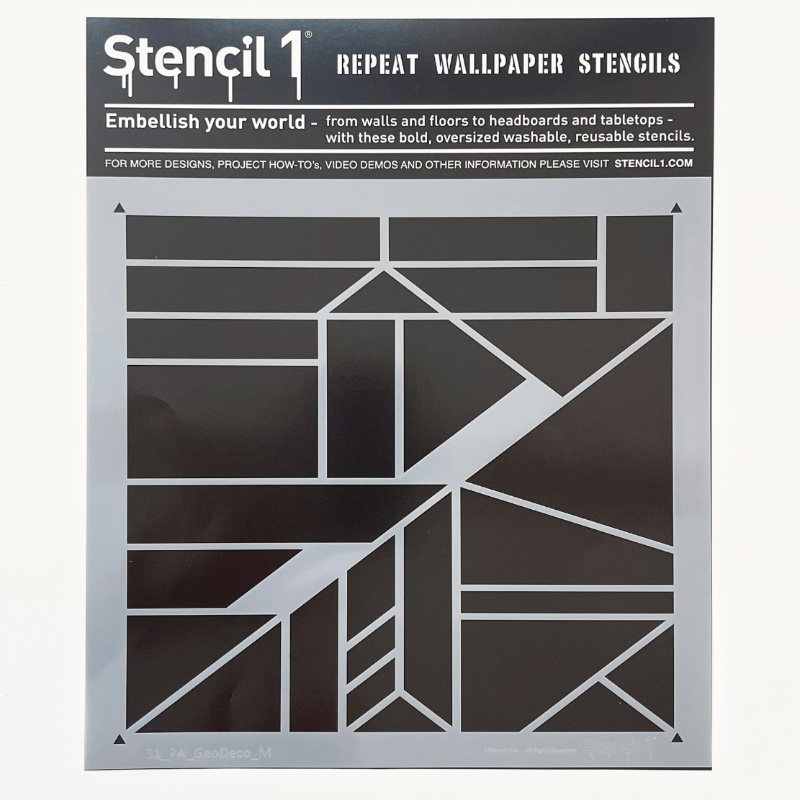 Geo Pattern Repeat Pattern Wall Stencil (11"x11") - Image 5