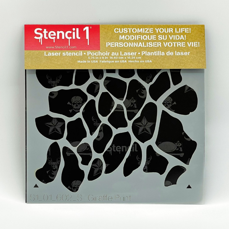 Giraffe Print Stencil – Small (5.75" x 6") - Image 4