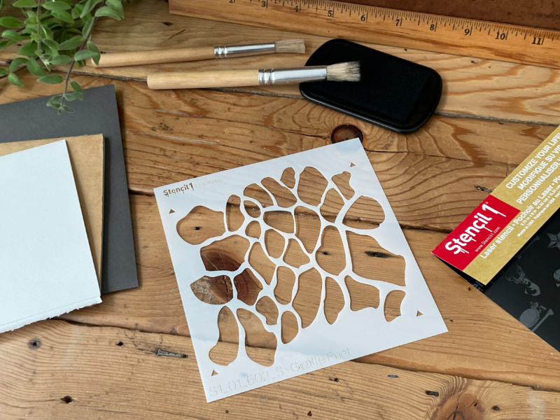 Giraffe Print Stencil – Small (5.75" x 6") - Image 3