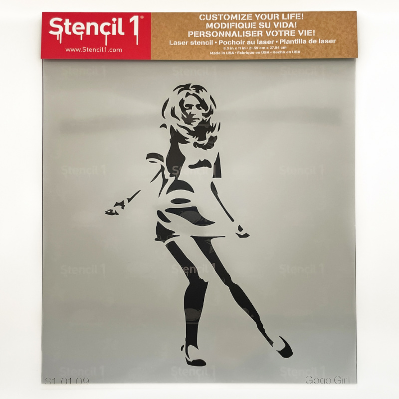 Go Go Girl Stencil (8.5"x11") - Image 3