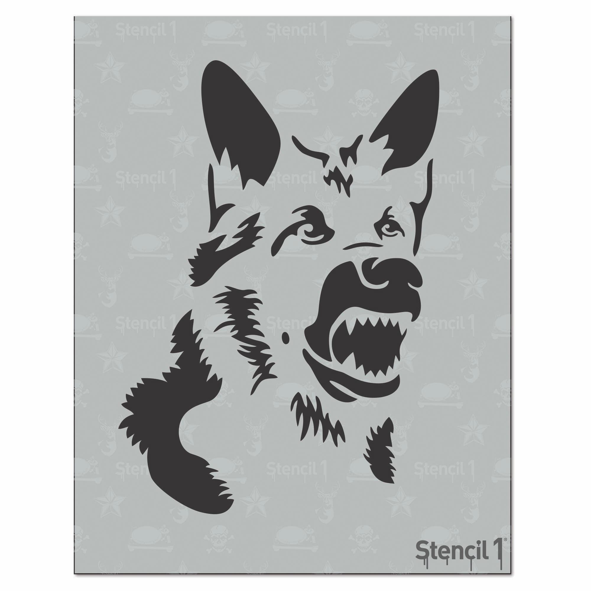 German Shepard Stencil (8.5"x11")