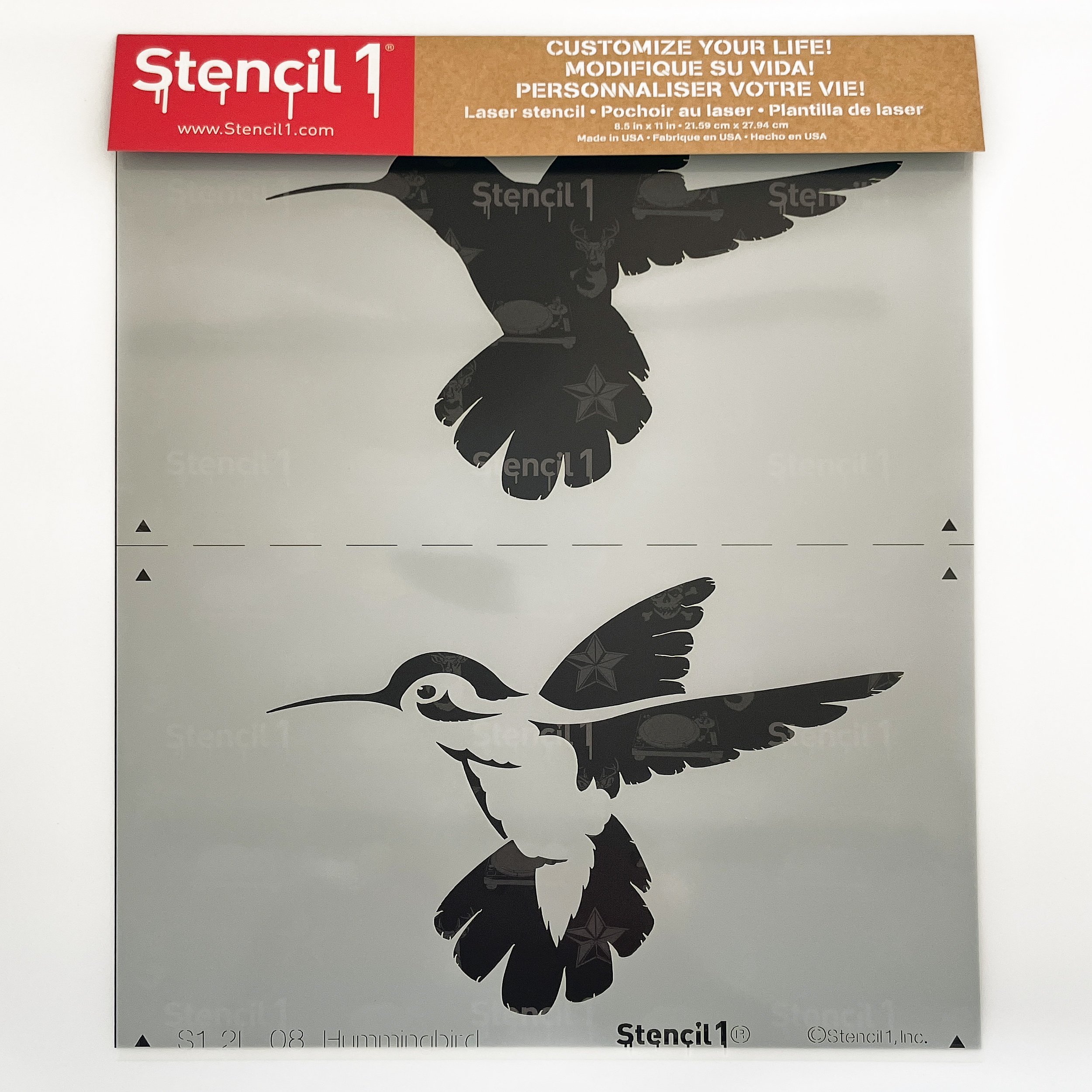 Hummingbird Stencil - Two Layer - Image 3
