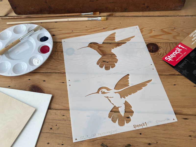 Hummingbird Stencil - Two Layer - Image 4