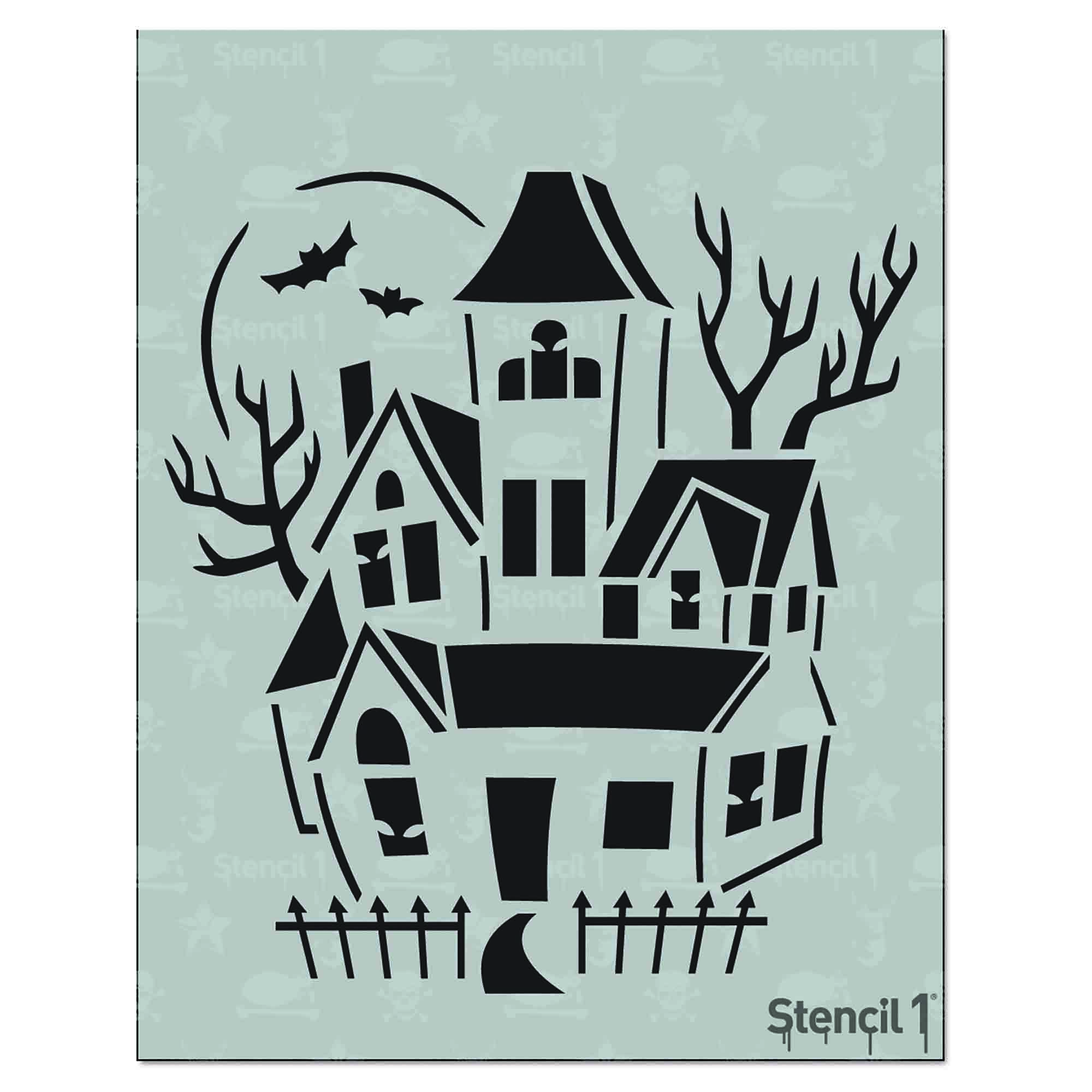 Haunted House Stencil Printable