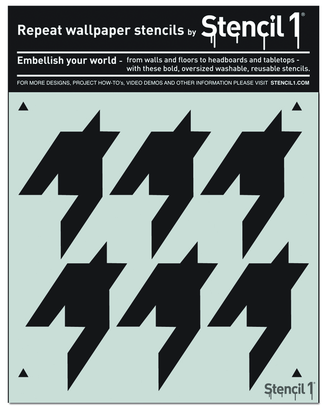 Houndstooth Repeat Pattern Wall Stencil (11"x11") - Image 7