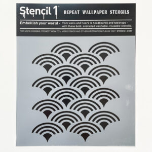 Scallop Repeat Pattern Wall Stencil (11"x11") - Image 6