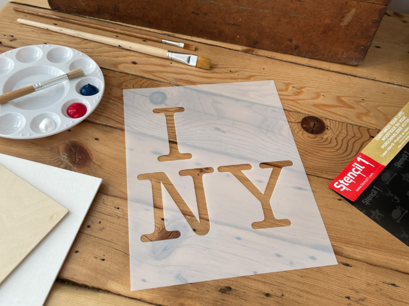 I __ N Y Stencil (8.5"x11") - Image 3