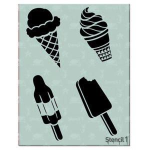 Ice Cream Stencil 4-pack