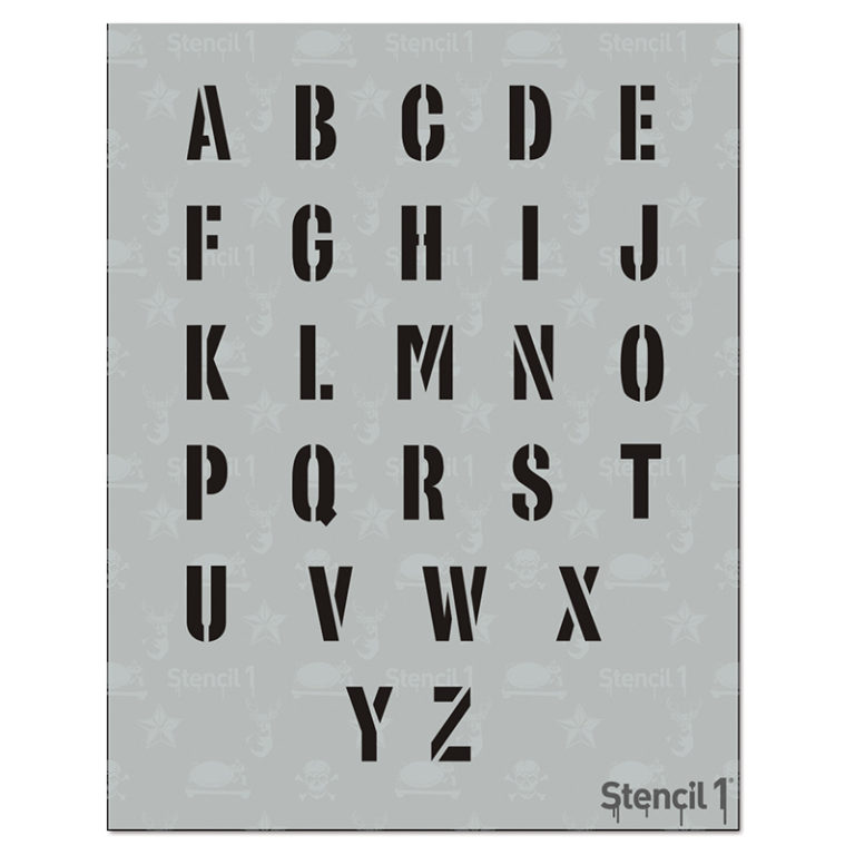 Industrial Font Stencil | Stencil 1