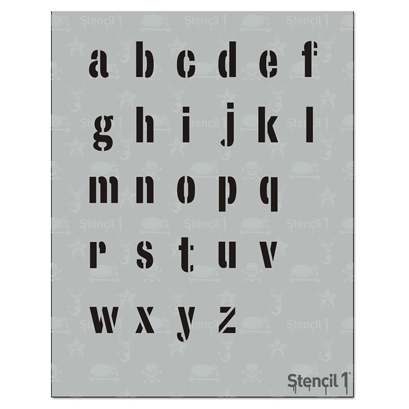 Alphabet Stencils Lower Case Letters Lettering Stencils Custom