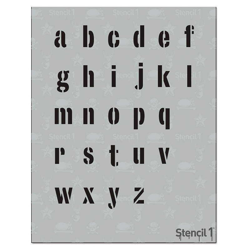 Industrial Font Letters Numbers Stencils - Image 3