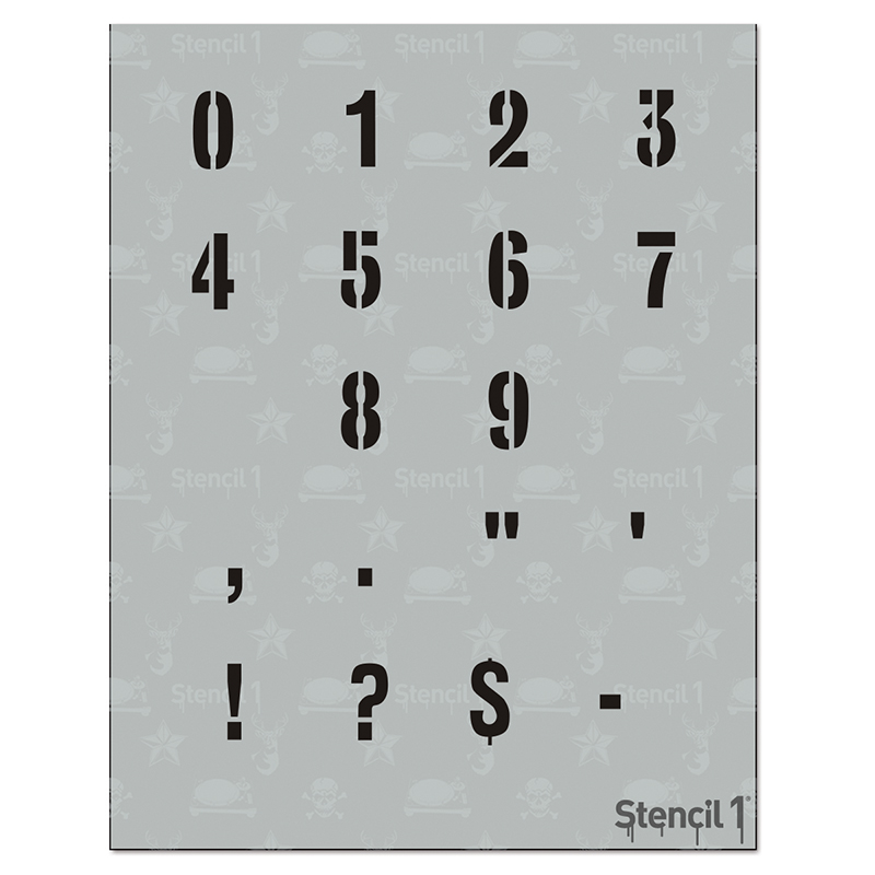 Industrial Font Letters Numbers Stencils - Image 4