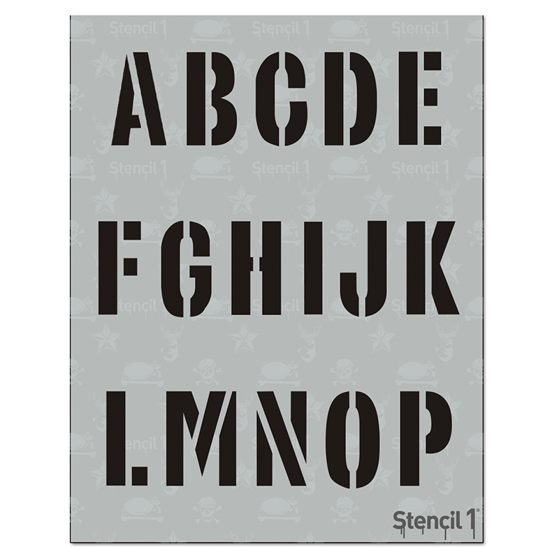 Industrial Font Letters Numbers Stencils - Image 5