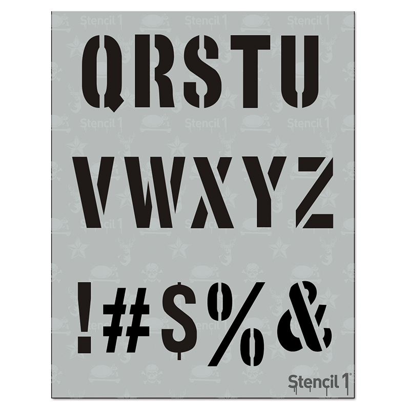 Industrial Font Letters Numbers Stencils - Image 6