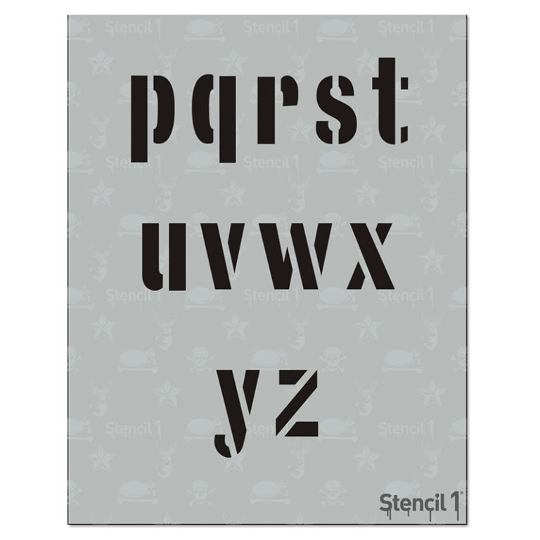 Industrial Font Stencil Stencil 1