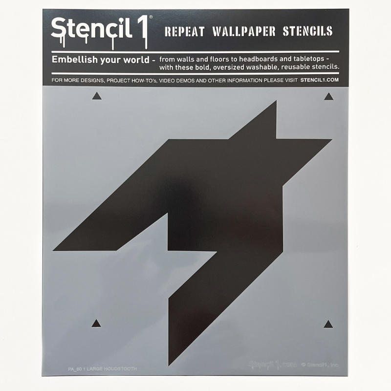 1 Large Houndstooth Repeat Pattern Wall Stencil (11"x11") - Image 5