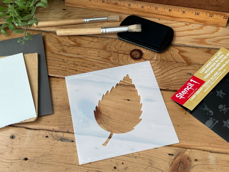 Leaf Silhouette 2 Stencil -Small (5.75"x6") - Image 3