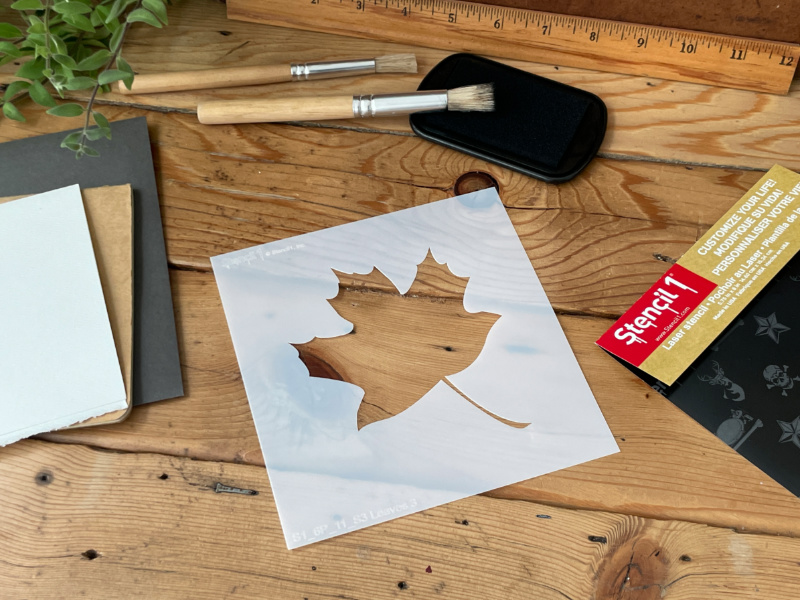 Leaf Silhouette 3 Stencil -Small (5.75"x6") - Image 3