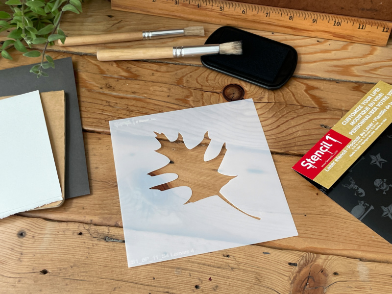 Leaf Silhouette 4 Stencil -Small (5.75"x6") - Image 3