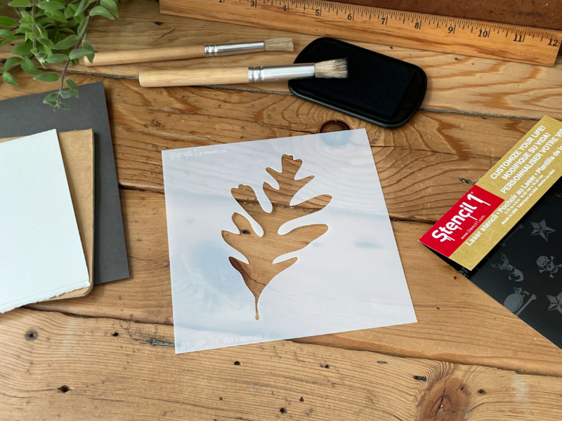 Leaf Silhouette 5 Stencil -Small (5.75"x6") - Image 3