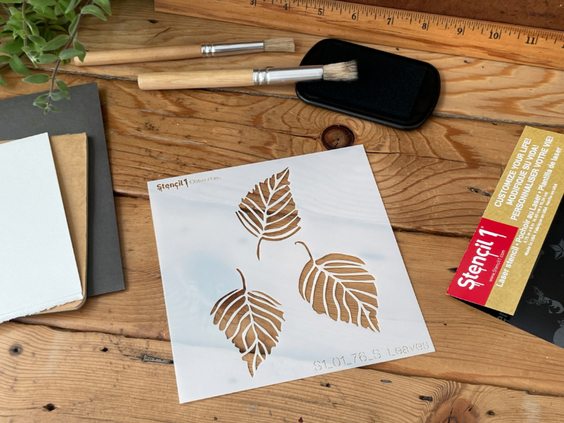 Leaves Stencil -Small (5.75"x6") - Image 3