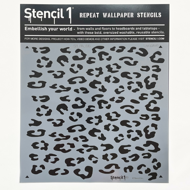 Leopard Repeat Pattern Wall Stencil (11"x11") - Image 5