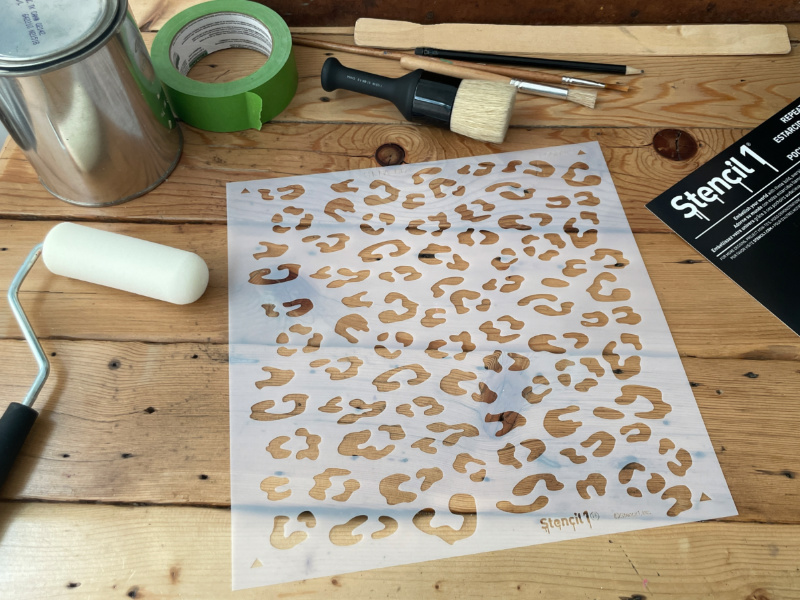 Leopard Repeat Pattern Wall Stencil (11"x11") - Image 4