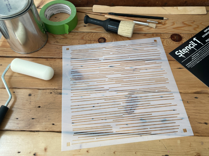 Lines Repeat Pattern Wall Stencil (11"x11") - Image 4