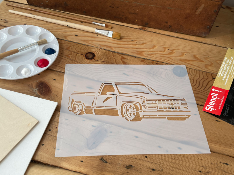 Lowrider Stencil (8.5"x11") Stencil 1