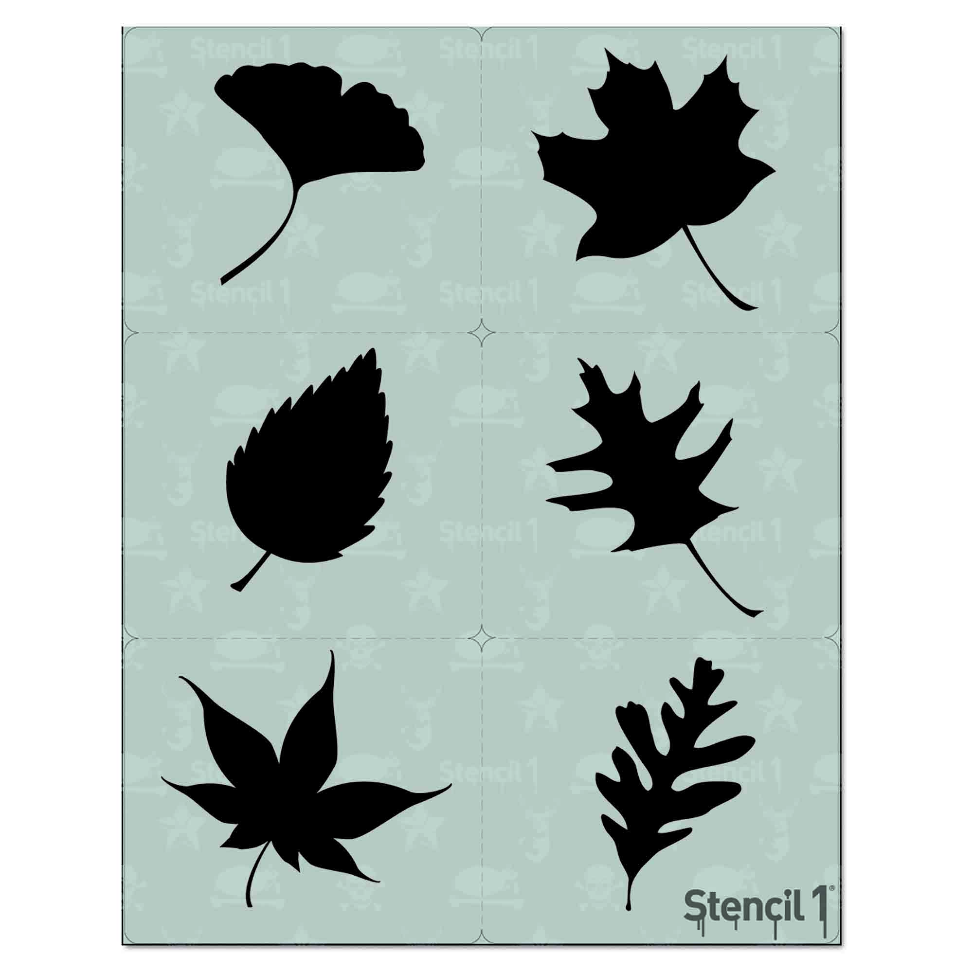 Leaves Silhouettes Stencil 6-pack
