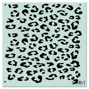 Leopard Repeat Pattern Wall Stencil (11"x11")