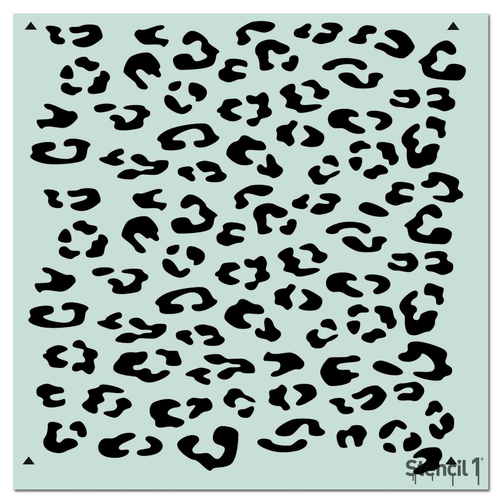Leopard Repeat Pattern Wall Stencil (11"x11")
