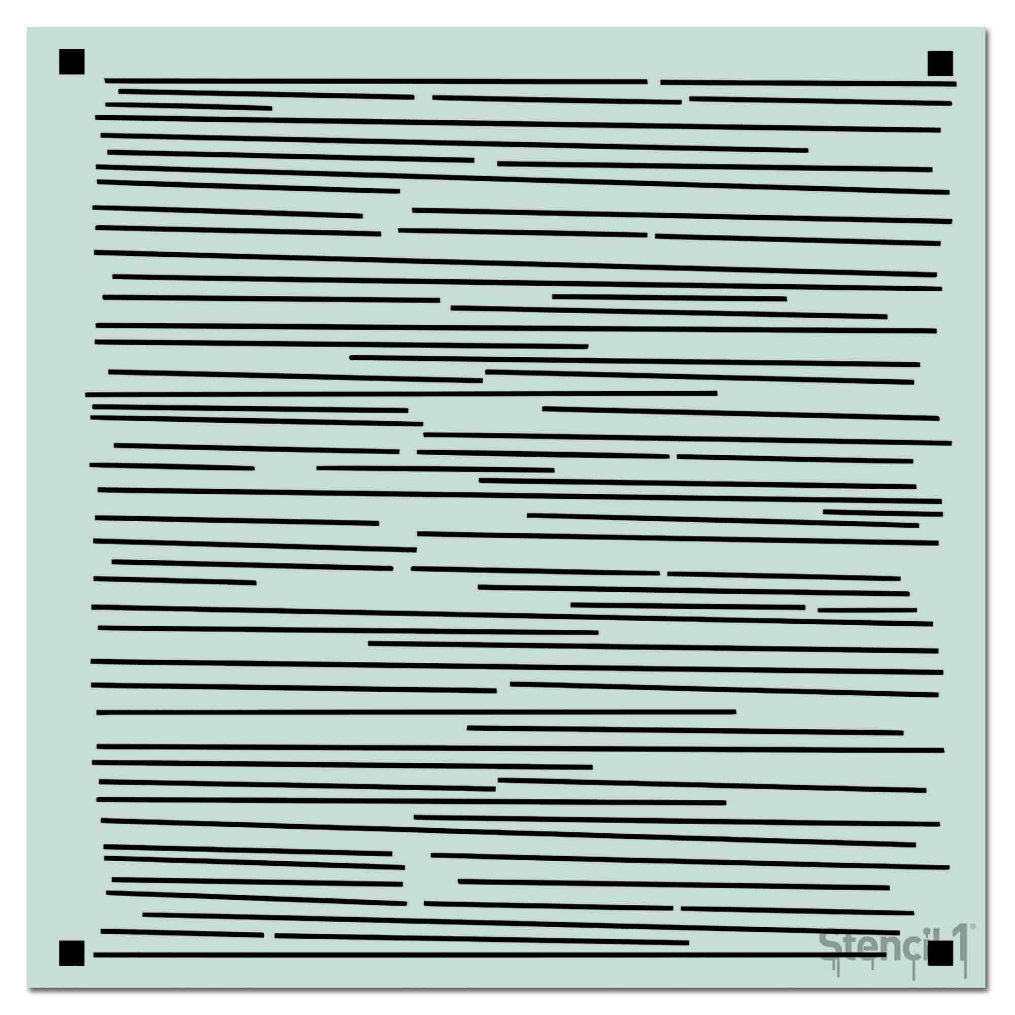 Lines Repeat Pattern Wall Stencil (11"x11")