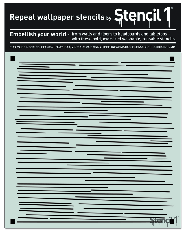 Lines Repeat Pattern Wall Stencil (11"x11") - Image 3