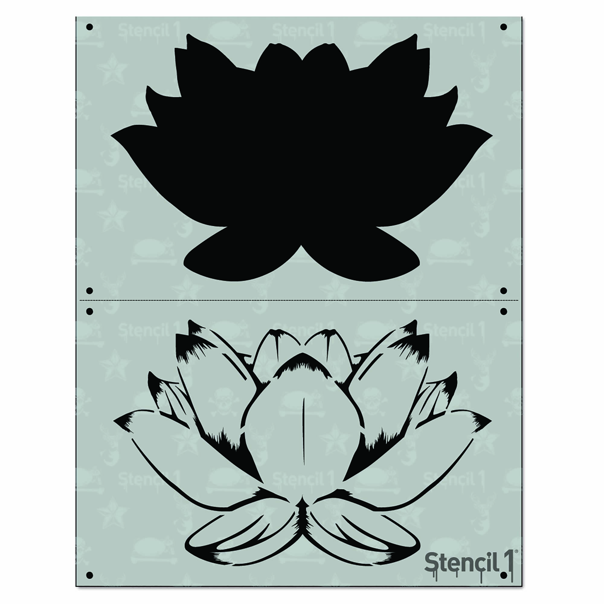 Lotus Stencil Two Layers Stencil 1